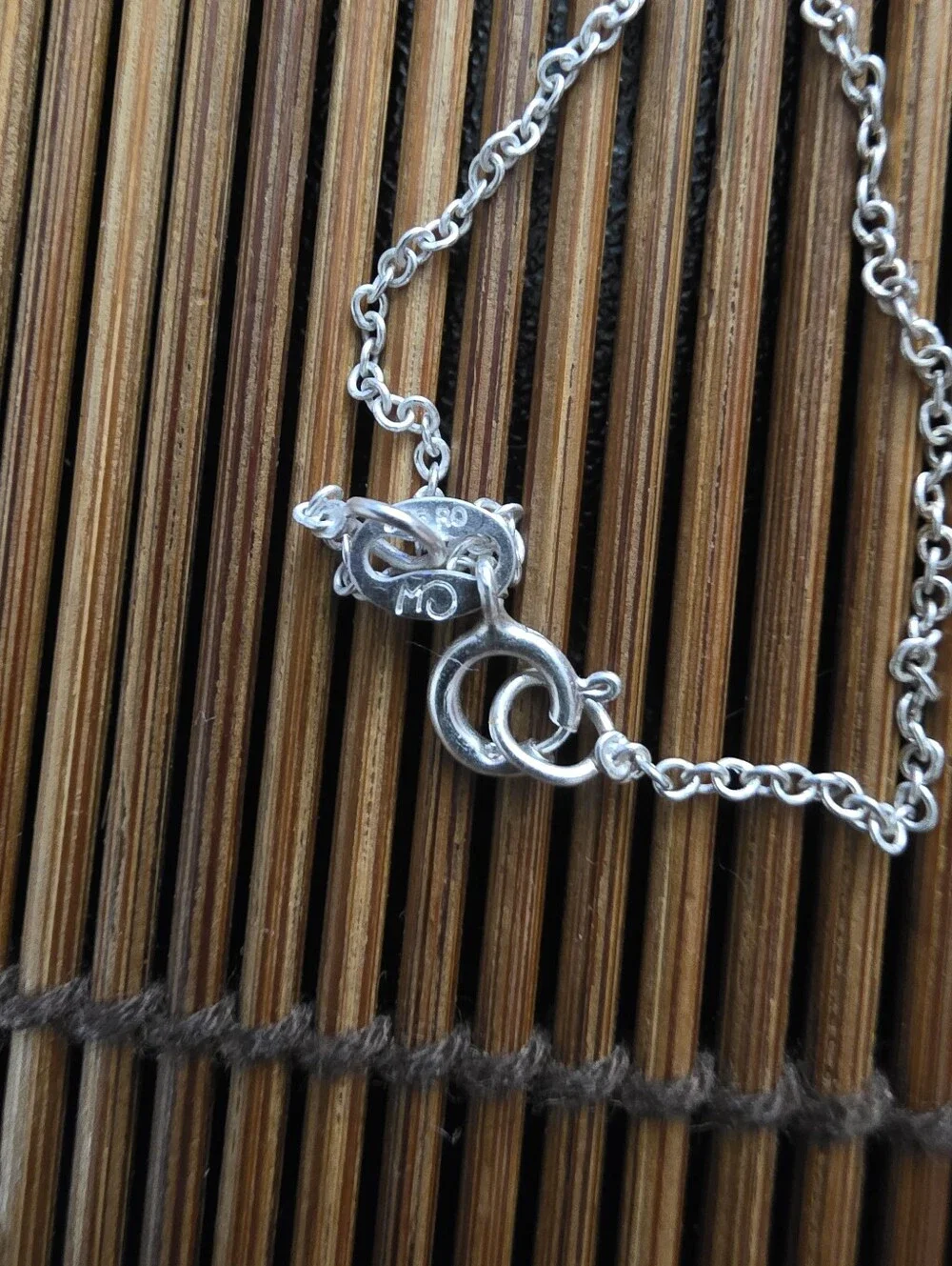 925 Silver Amethyst, Marcasite Chain Necklace (Vintage)